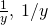 \frac{1}{y},\: 1/y